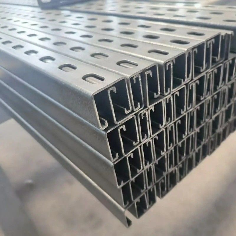 Hot Dip Galvanized Stainless Steel Gi Slotted Channel / 0.8-3.0mm Strut Framing Channel Q235
