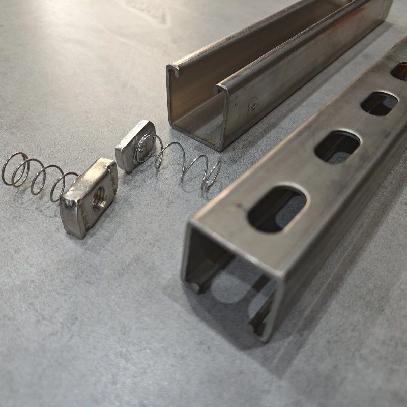 0.8mm-3.0mm Thickness Metal Strut Channel For Heavy Duty Support Metal Framing Strut
