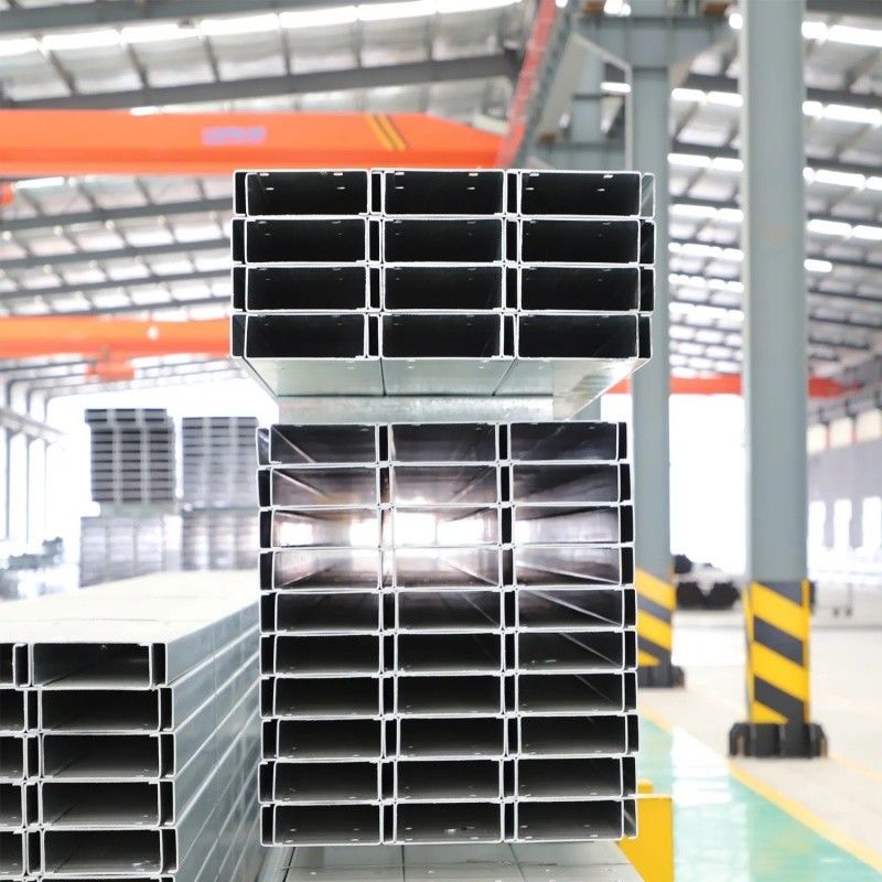 Mild Steel C Type Galvanized Steel Strut Channel Purlin Buildings Perforated C Channel Steel