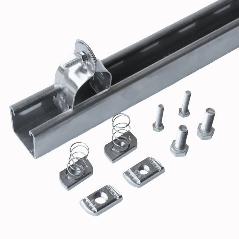Back To Back Strut HDG Galvanized Unistrut Channel 0.8mm-4.0mm Ventilated C Slotted Channel