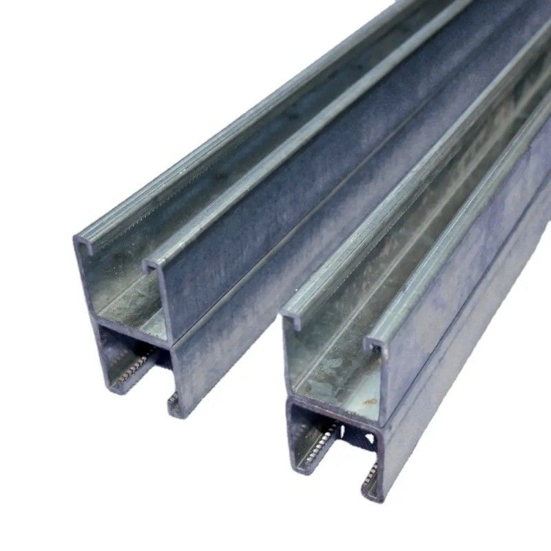 Back To Back Strut HDG Galvanized Unistrut Channel 0.8mm-4.0mm Ventilated C Slotted Channel