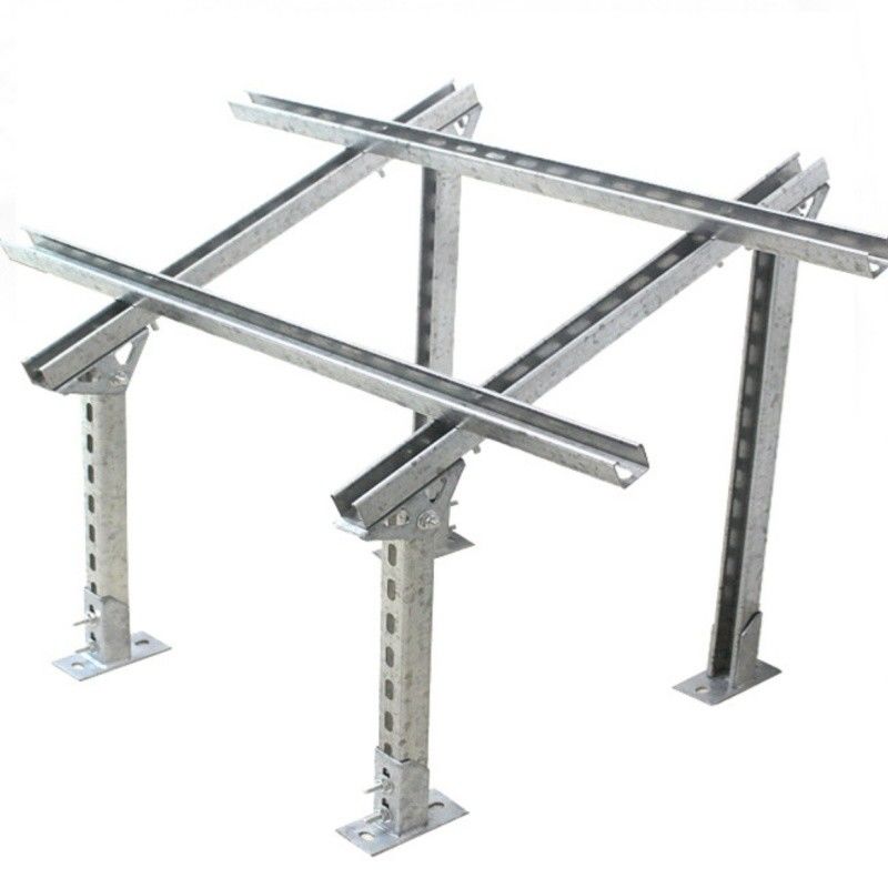 C Steel Ground Solar PV Support Bracket Mounting Structure Photovoltaic Stents Solar Panel Tilt Brackets