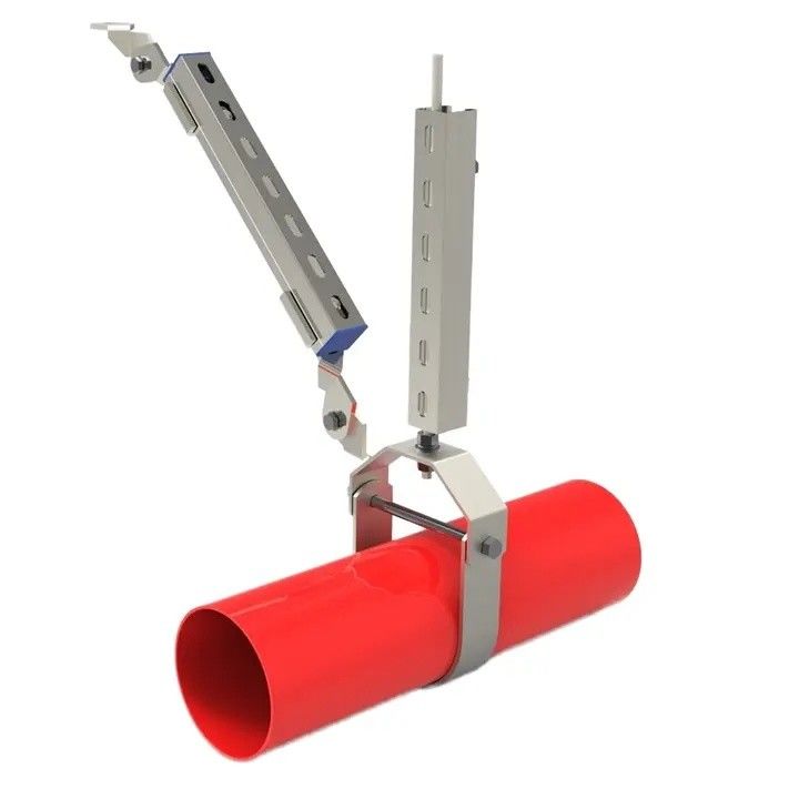 Galvanized / Stainless Steel Strut Channels Seismic Brace For Pipe Fire Water Pipeline  Stent Hanger