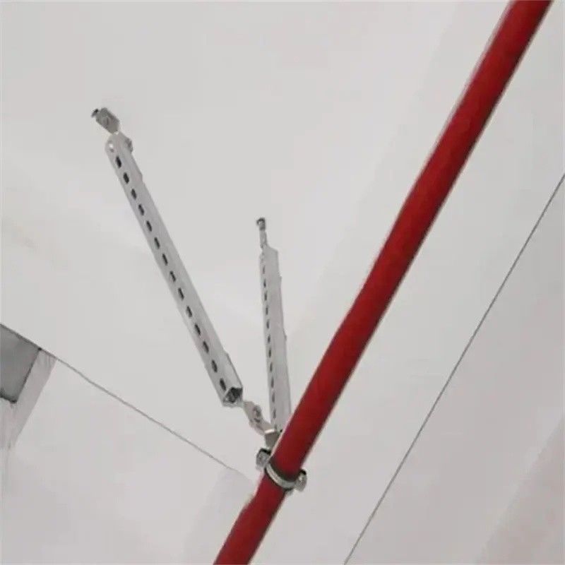 Shockproof  Seismic Brace For Pipe Single Tube Both Way Stent Hanger Seismic Braces Bracket Slotted